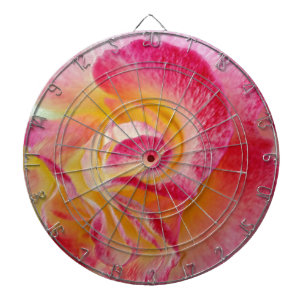 yellow pink petals dartboard