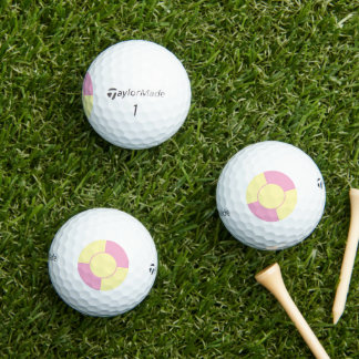 yellow&pink strike zone  golf balls