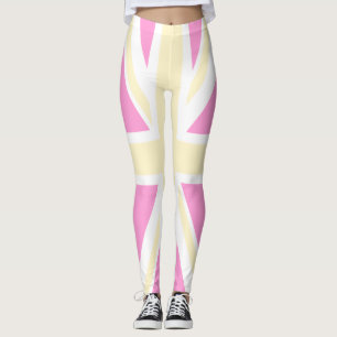 Yellow & Pink United Kingdom Flag / Union Jack Leggings