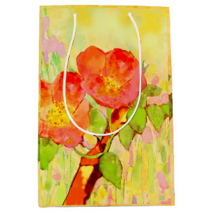 Yellow Pinks Floral Sweet Briar Gift Bag
