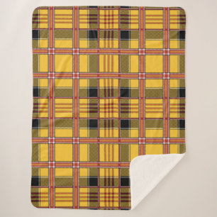yellow plaid blanket