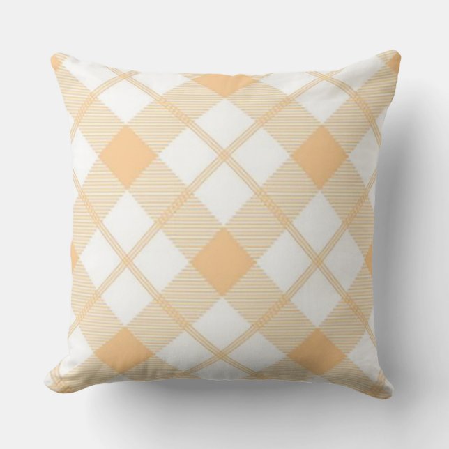 Yellow Plaid Cushion (Front)