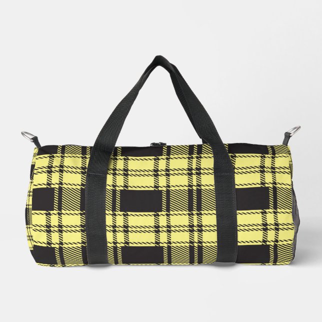 Yellow Plaid  Duffle Bag (Front)