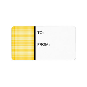 Yellow Plaid Label
