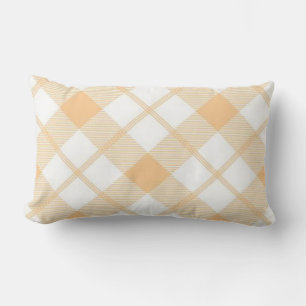 Yellow Plaid Lumbar Cushion