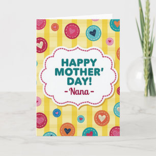 Yellow Plaid Mothers Day Card