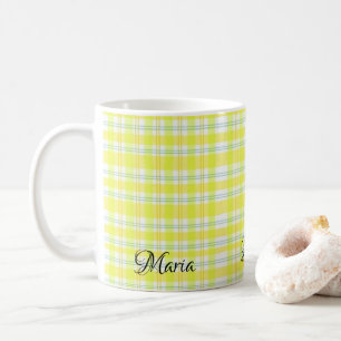 Yellow Plaid Mug