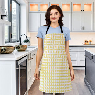 Yellow Plaid Pattern Apron