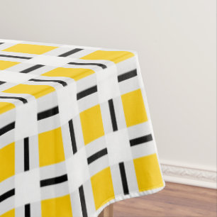 Yellow Plaid Pattern Tablecloth