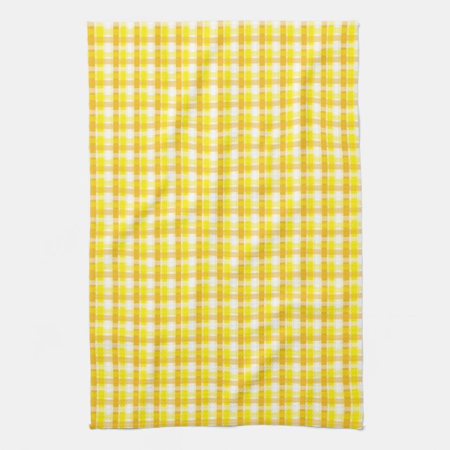 Yellow Plaid Tea Towel (Vertical)