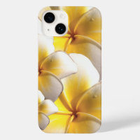 Yellow Plumeria Flower iPhone Case|Tropical Floral