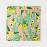 Yellow plumeria flowers seamless pattern