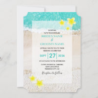 Yellow Plumeria Frangipani Tropical Beach Wedding