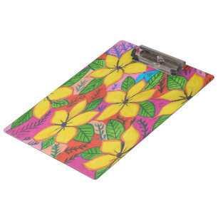 Yellow Plumeria Garden Clipboard
