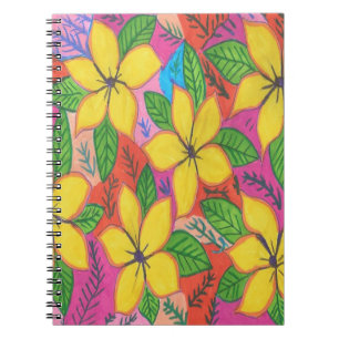 Yellow Plumeria Garden Notebook