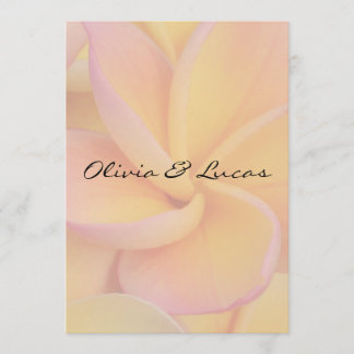 Yellow Plumeria Wedding Invitation