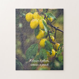 Yellow plums after rain jigsaw puzzle