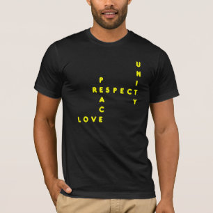 Yellow Plur = Peace Love Unity Respect T-Shirt