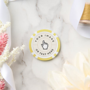 Yellow Poker Chips - Custom Add your image/text