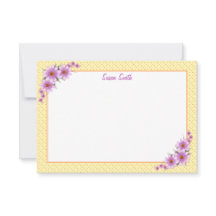 Yellow Polka Dot and Floral Flat 