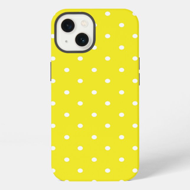 Yellow Polka Dot Design iPhone Case (Back)