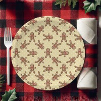 Yellow Polka Dot Gingerbread Man Christmas