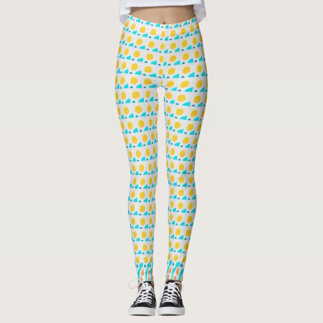 Yellow Polka Dot Leggings (Front)