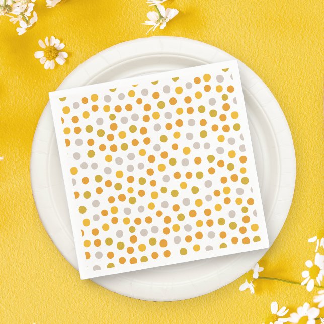 Yellow polka dots birthday party napkin (Creator Uploaded)
