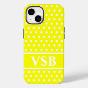 Yellow Polka Dots Case-Mate iPhone 14 Case