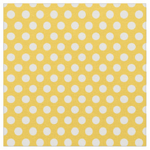 Yellow Polka Dots Fabric