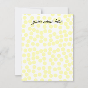 Yellow Polka Dots Notecards