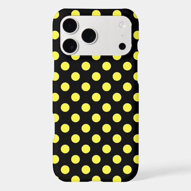 Yellow polka dots on black backgound (Back)