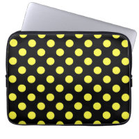 Yellow polka dots on black backgound
