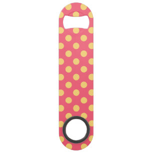 Yellow polka dots on coral
