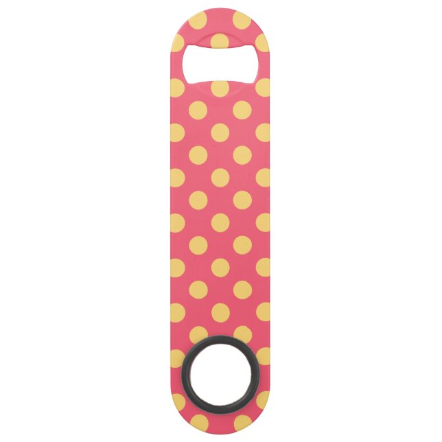Yellow polka dots on coral (Front)
