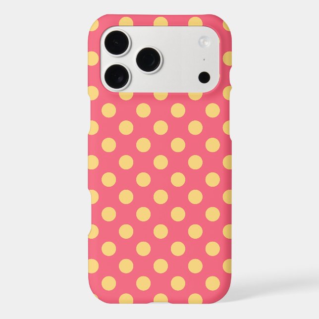 Yellow polka dots on coral (Back)