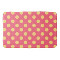 Yellow polka dots on coral