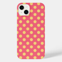Yellow polka dots on coral