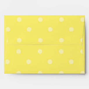 Yellow Polka Dots Party Invitation Envelope