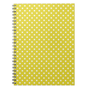 Yellow Polka Dots Pattern Dot Pattern Illustrator Notebook