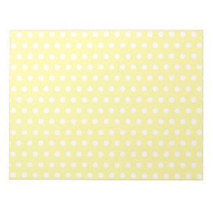 Yellow polka dots pattern. Spotty. Notepad