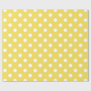 Yellow Polka Dots Pattern Wrapping Paper