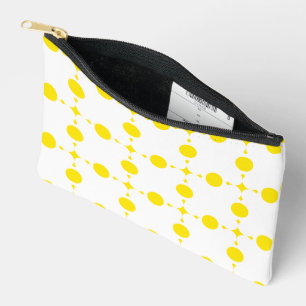 Yellow Polka Dots, Polka Dot Pattern, Dots, Dotted Accessory Pouch