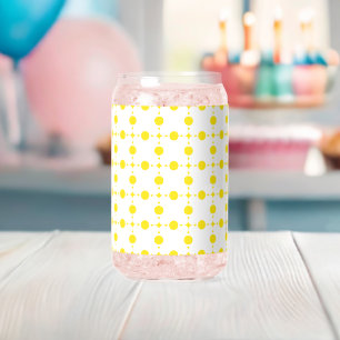 Yellow Polka Dots, Polka Dot Pattern, Dots, Dotted Can Glass