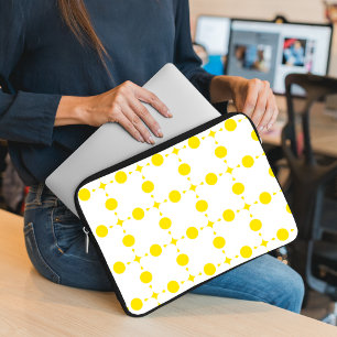 Yellow Polka Dots, Polka Dot Pattern, Dots, Dotted Laptop Sleeve
