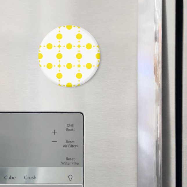 Yellow Polka Dots, Polka Dot Pattern, Dots, Dotted Magnet (In Situ (Fridge))