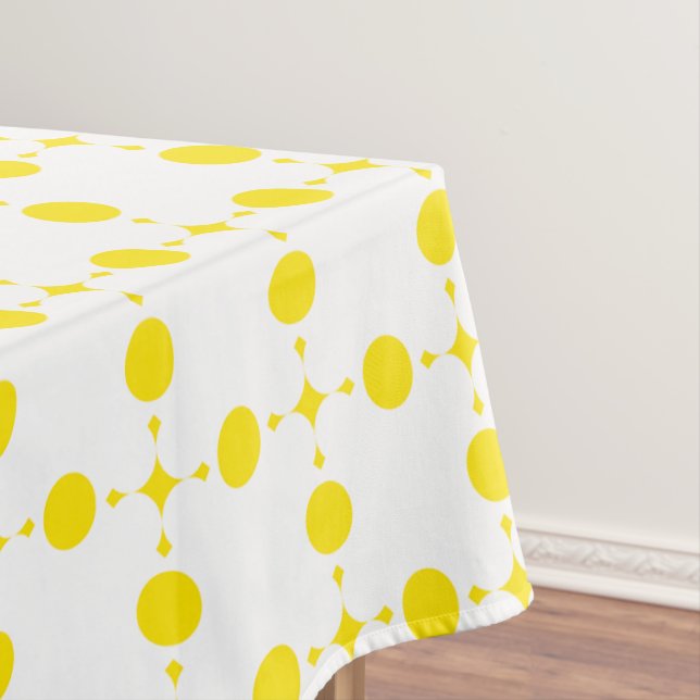 Yellow Polka Dots, Polka Dot Pattern, Dots, Dotted Tablecloth (In Situ)