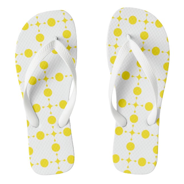 Yellow Polka Dots, Polka Dot Pattern, Dots, Dotted Thongs (Footbed)