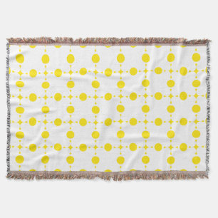 Yellow Polka Dots, Polka Dot Pattern, Dots, Dotted Throw Blanket