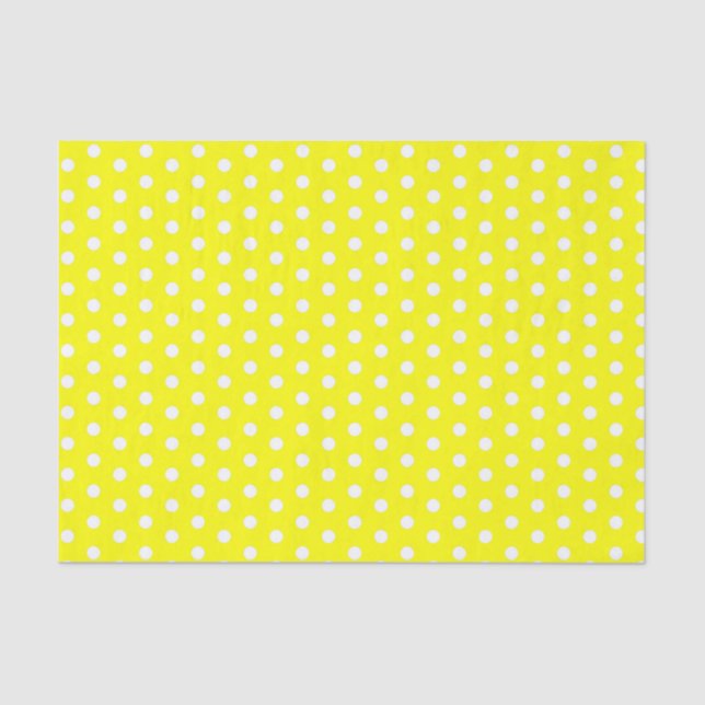 Yellow Polka Dots Tissue Paper (Front)